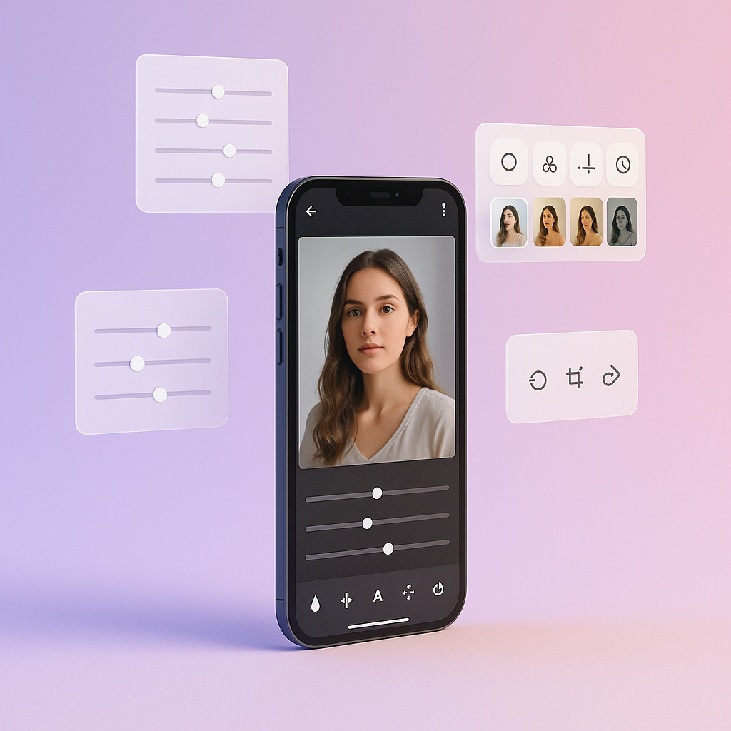 Editing interface with precision sliders